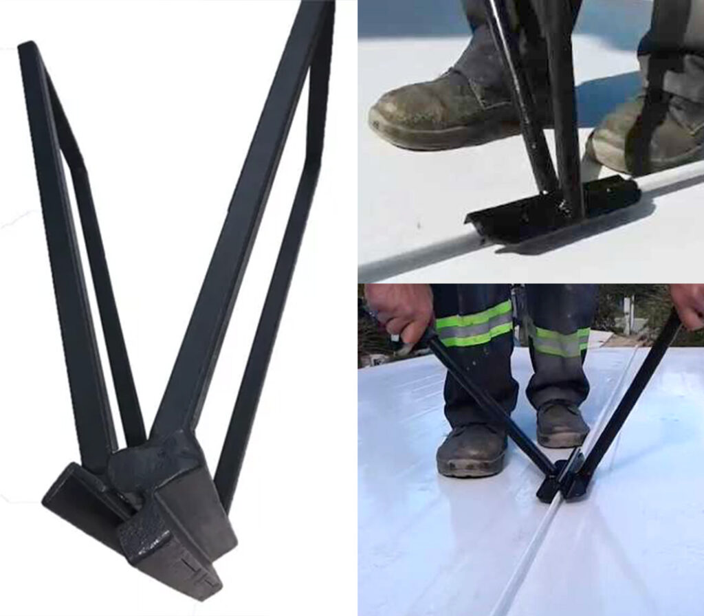 Engargoladora manual para lámina.